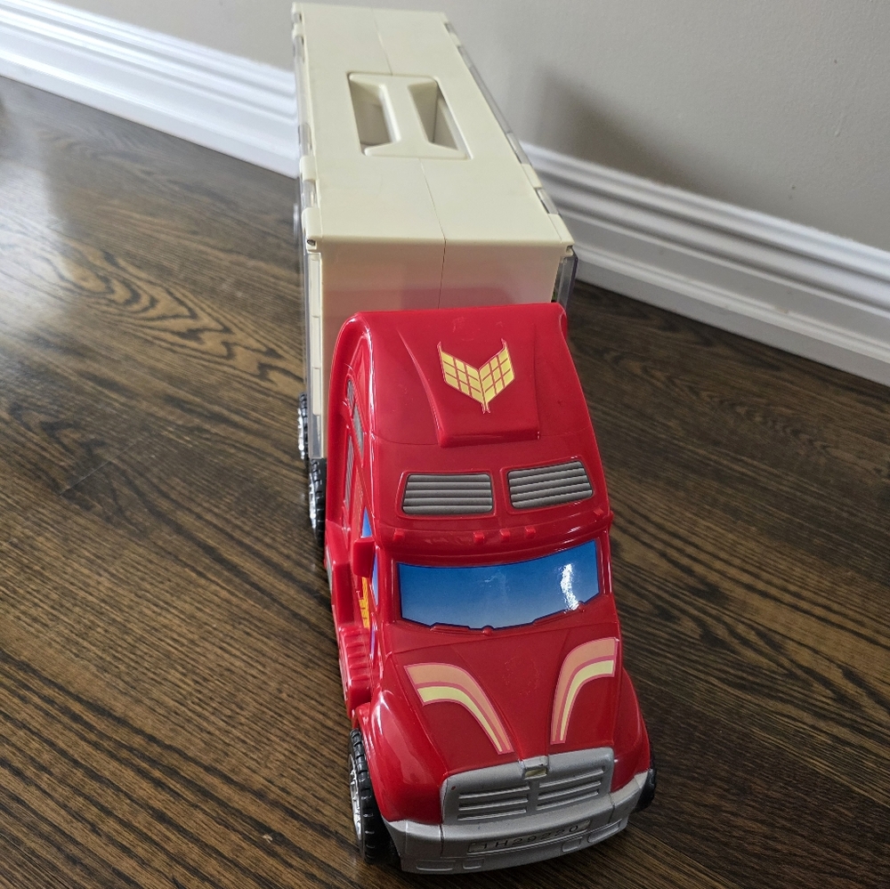 Vintage Pedbox Goodyear Truck Toy Car Carrier Storage Case w/ Diecast Cars 1999 - Picture 7 of 10